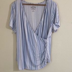 Cap sleeve Plunge neck TShirt